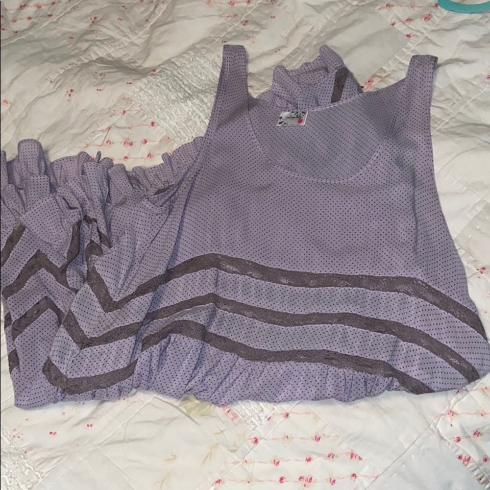 Free People lavender ruffle dress